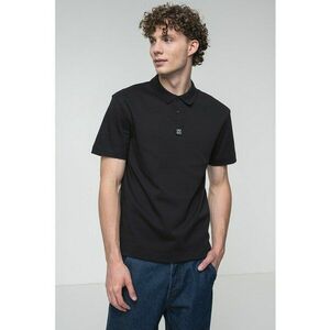 Tricou polo regular-fit de bumbac Deabono - Negru stins imagine