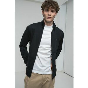 Bluza de trening cu fermoar si aplicatie logo discreta Zestart - Negru imagine