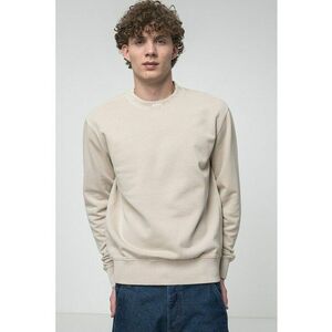 Bluza de trening lejera cu logo brodat discret - Bej imagine