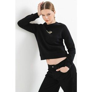 Bluza de trening cu decolteu la baza gatului - Negru imagine