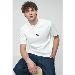 Tricou polo regular-fit de bumbac Deabono - Alb optic imagine