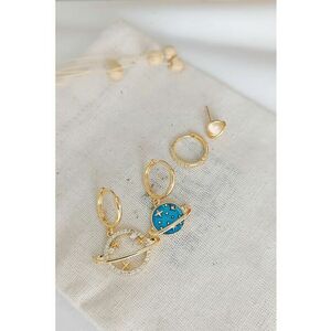 Set de cercei - 4 piese - Auriu imagine