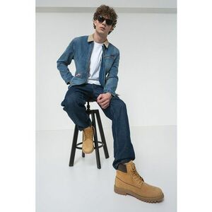 Jacheta de denim cu fermoar Rothwell - Albastru imagine