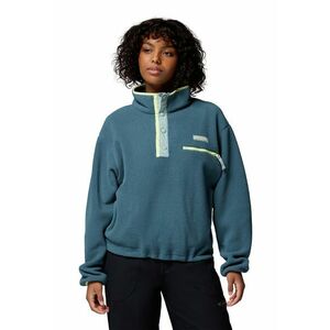Bluza de trening crop din material fleece pentru trekking Helvetia™ II - Galben pal/Albastru petrol imagine