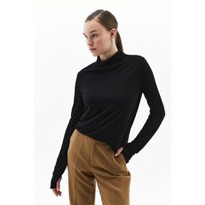 Bluza uni din amestec de lana - Negru imagine