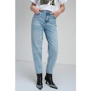 Blugi mom fit cu aspect decolorat Lisbona - Albastru deschis imagine