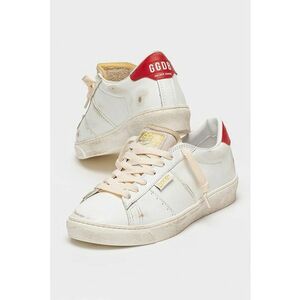 Pantofi sport Matchstar din piele cu detaliu logo - Alb imagine