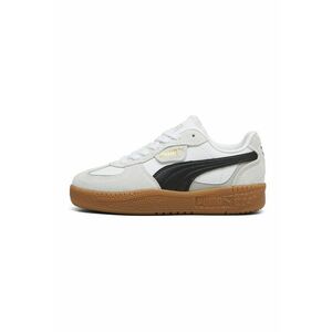 Pantofi sport Palermo LaModa de piele intoarsa cu garnituri de plasa - Alb/Negru/Gri deschis imagine