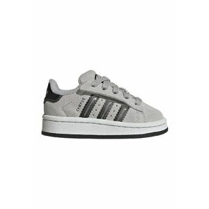 Pantofi sport din piele intoarsa cu inchidere velcro Campus - Negru/Gri imagine