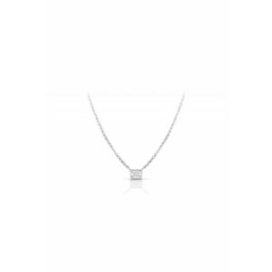 Colier de otel inoxidabil cu zirconia - Argintiu imagine