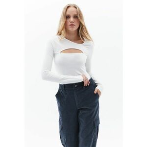 Bluza cu decupaje - Crem imagine