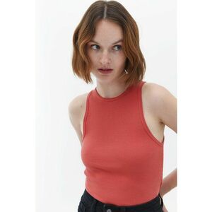 Top crop din amestec de bumbac - Coral imagine