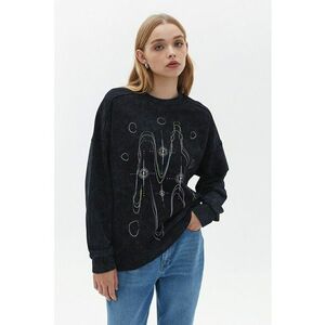 Bluza de trening lejera cu imprimeu grafic - Negru imagine