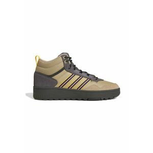 Pantofi sport mid-cut cu insertii de piele intoarsa Hoops 4.0 - Gri/Bej deschis imagine