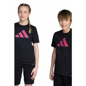 Tricou din bumbac cu imprimeu logo - Negru/Roz deschis imagine