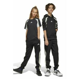 Pantaloni de trening cu insertii contrastante - Alb/Negru/Gri imagine