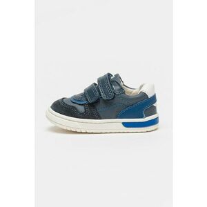 Pantofi sport din piele cu velcro - Bleumarin imagine