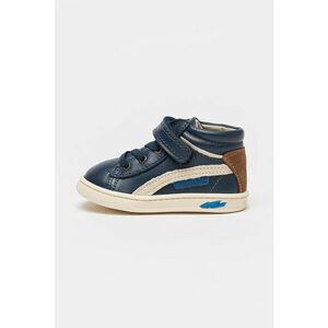 Pantofi sport din piele cu inchidere velcro - Bleumarin imagine