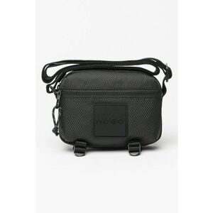 Geanta crossbody din material textil cu logo - Negru imagine