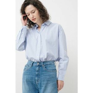 Camasa regular fit de bumbac - cu dungi - Albastru imagine