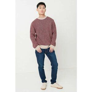 Pulover cu decolteu la baza gatului si maneci cazute - Multicolor imagine