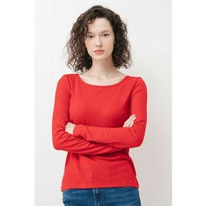 Bluza striata cu model uni - Rosu imagine