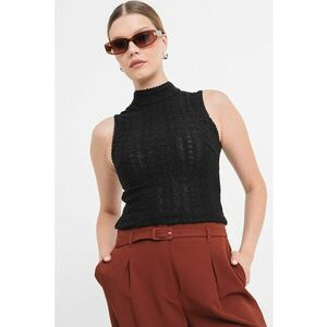 Top slim-fit texturat Iveylor - Negru imagine