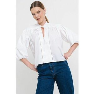 Bluza cu maneci bufante Bales - Alb imagine