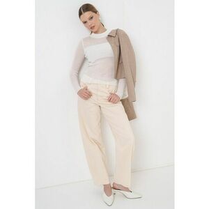 Pulover slim fit Slumy - Alb murdar imagine