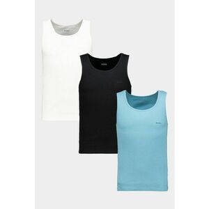 Set de topuri de casa din bumbac - 3 piese - Alb/Negru/Turcoaz imagine