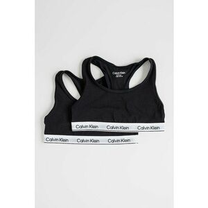 Set de bustiere cu banda logo si spate decupat - 2 piese - Alb/Negru imagine