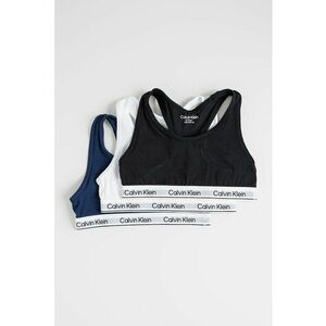 Set de bustiere cu banda logo si spate decupat - 3 piese - Alb/Negru/Bleumarin imagine