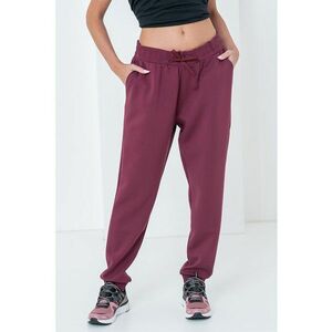 Pantaloni de trening cu logo si snur - Violet tyrian imagine