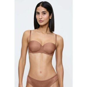 Sutien cu model uni si bareta ajustabila - Maro taupe imagine