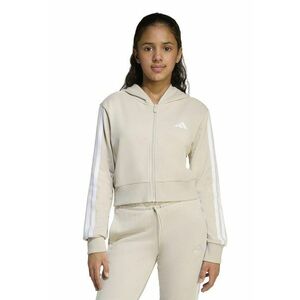 Hanorac crop cu fermoar - Alb/Bej deschis imagine