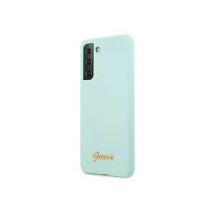 Husa de protectie Silicone Metal Logo Script pentru Samsung Galaxy S21+ 5G - Verde imagine
