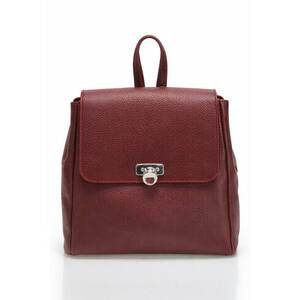 Rucsac din piele cu clapa - Maro cognac imagine