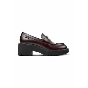 Pantofi loafer de piele cu toc masiv Milah 1159 - Maro cognac imagine