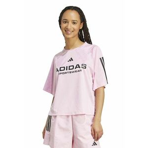 Tricou cu imprimeu logo - Negru/Roz pastel imagine