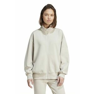 Bluza de trening lejera din amestec de modal cu fermoar si buzunare - Crem imagine