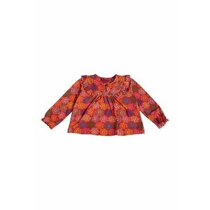 Bluza cu imprimeu si guler Peter Pan - Multicolor imagine