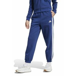 Pantaloni de trening cu talie inalta si snur de ajustare in talie - Alb/Albastru inchis imagine