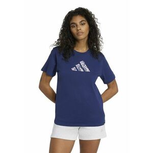 Tricou din bumbac cu imprimeu logo - Albastru inchis/Roz pastel imagine