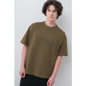 Tricou supradimensionat cu decolteu la baza gatului Dinkee - Kaki imagine