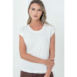 Tricou cu decolteu rotund Elai - Alb imagine