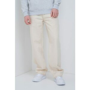 Blugi relaxed fit cu talie medie - Bej deschis imagine