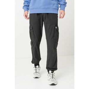 Pantaloni cargo cu detaliu logo - Negru imagine