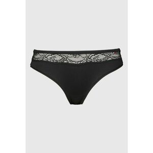 Chiloti hipster cu garnitura de dantela - Negru imagine