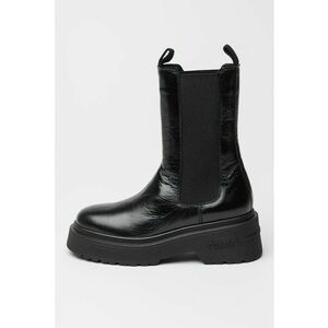 Ghete Chelsea din piele - Negru imagine