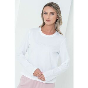 Buza de pijama cu decolteu rotund - Alb imagine